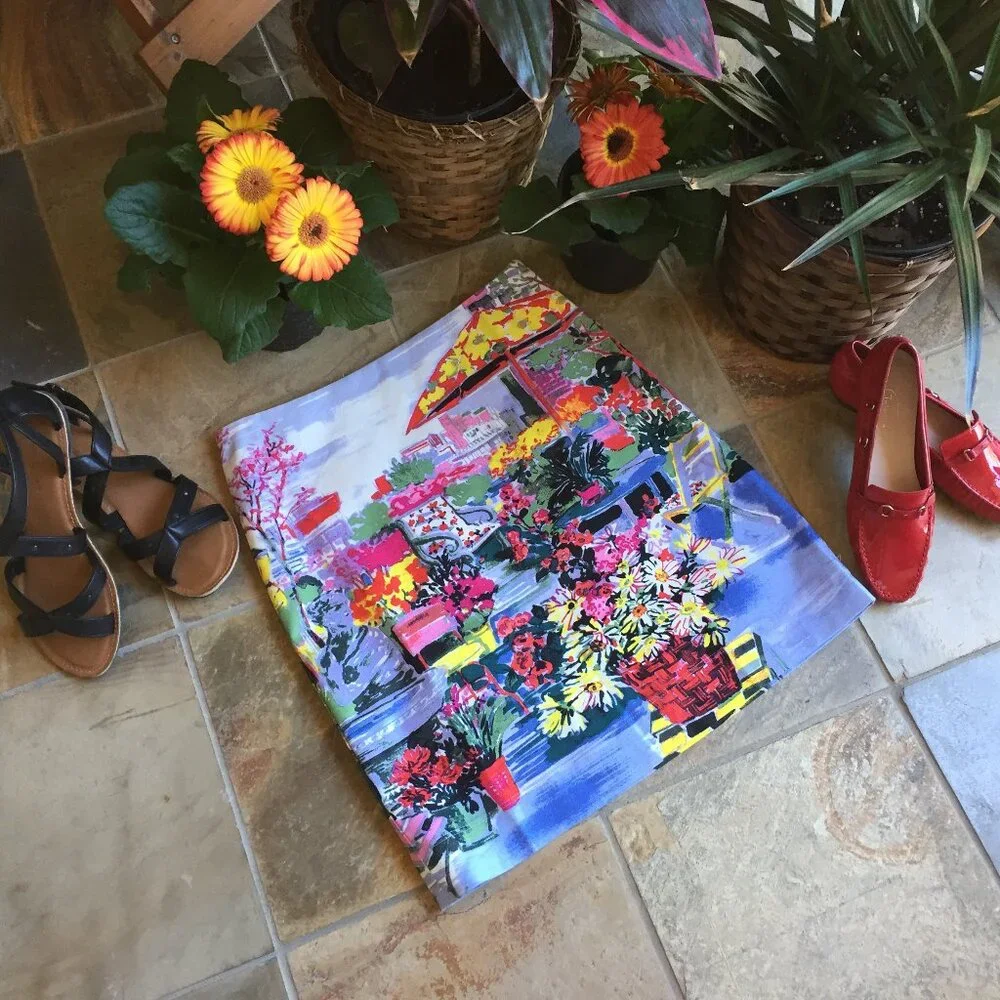 Talbots Garden Terrace Print Skirt NWT - Picture 5 of 11